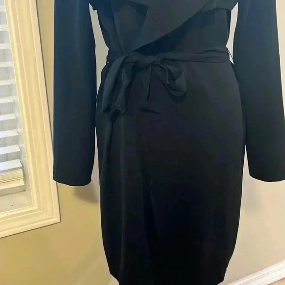 [XS]Ichi Black  Cardigan Dress with Belt Wrap Coat - Picture 3 of 9